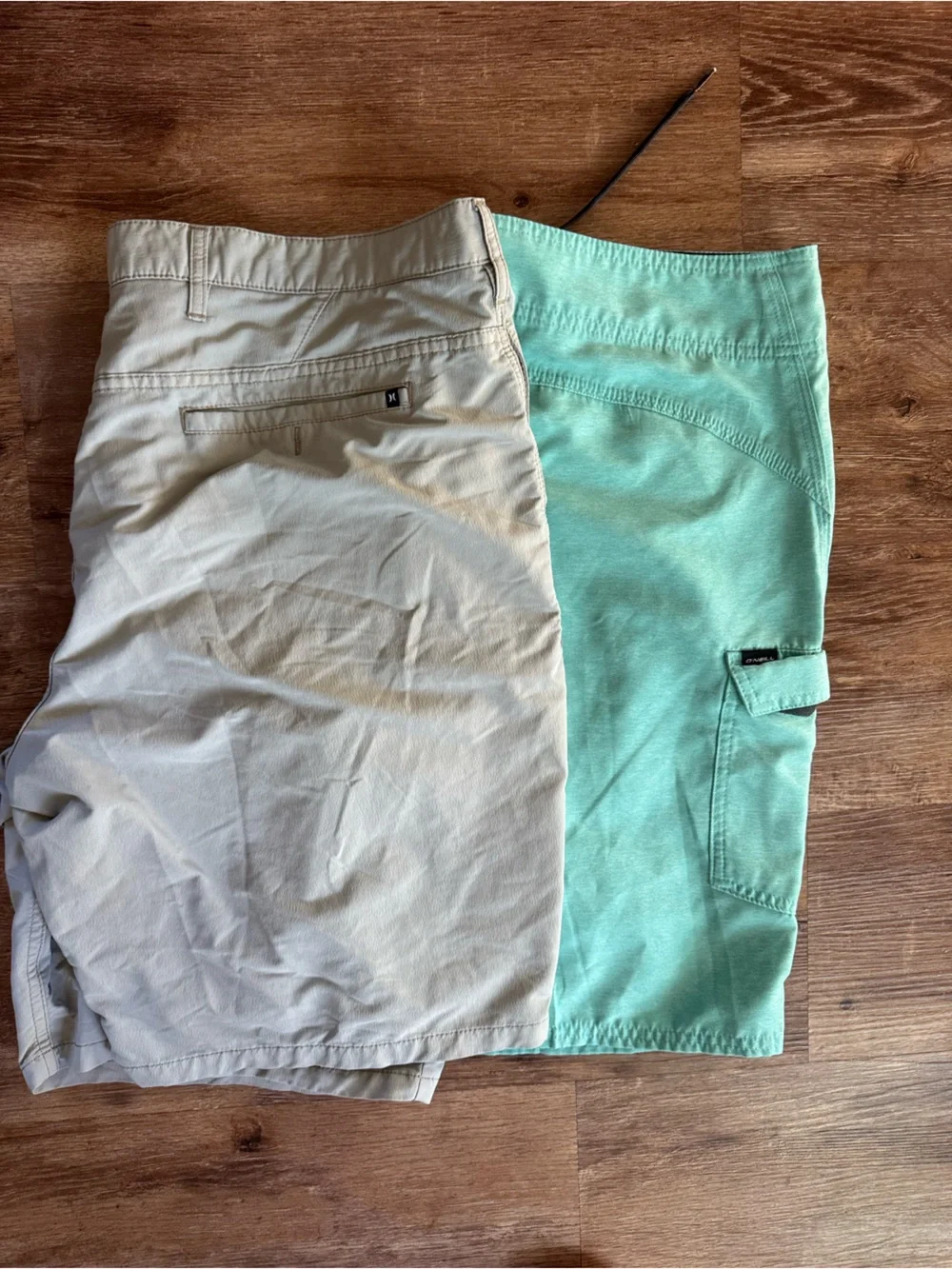 Mens Hybrid Shorts Bundle - O'Neill Mint Green & Hurley Tan - Size 38